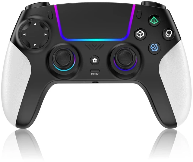 Main image of VidPPluing Wireless Controller Compatible with PS5/Android/IOS/MAC/Steam Deck, Gamepad with LED Lighting/Hall Effect Trigger/Turbo/Macro/Dual Vibration/3.5mm Headset Jack - White