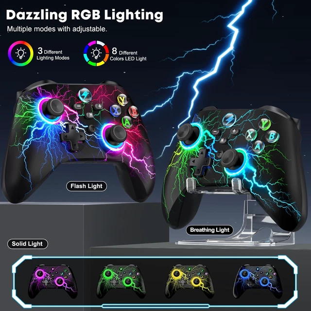 Alt view image 2 of 7 - AXYBCOOL Wireless PC Controller with Stand, PC Gaming Controller with Linear Triggers/Vibration/Turbo - No Dead Zone - Bluetooth Controller for PC/Switch/Switch 2/iOS/Android