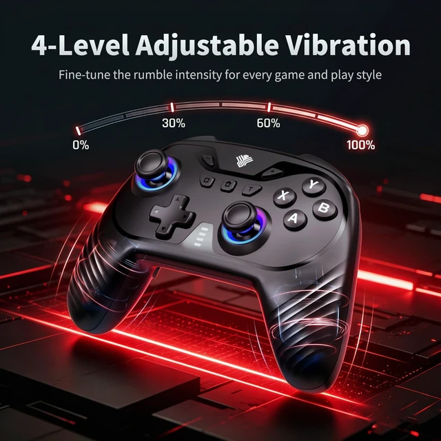 Alt view image 7 of 7 - YUYIU WindSeeker III Wireless Gaming Controller for PC with Charging Dock | Hall Effect Joysticks, RGB, Dual-Mode Triggers, Macro, Turbo, 6-Axis Gyro, Compatible with PC, Android, iOS and Switch
