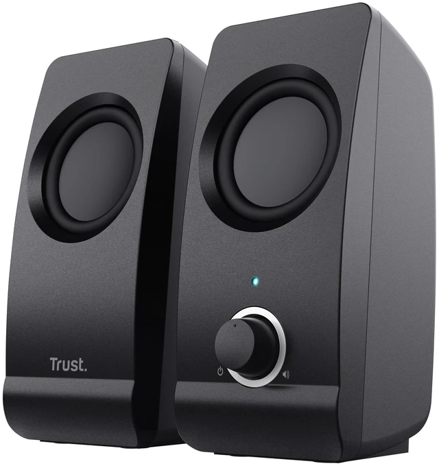Main image of Trust Remo 2.0 PC Speakers, 16W (8W RMS), USB Powered, Jack 3.5mm, Stereo Speaker Set with Volume Control, Compact Sound System for Computer and Laptop - Black