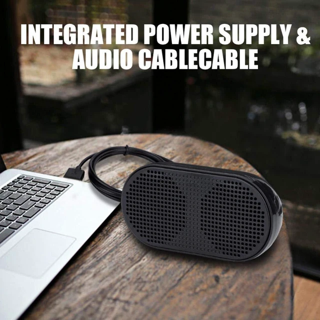 Alt view image 3 of 7 - Bewinner USB Wired Mini Speaker with Heavy Bass, Built-in Power Supply & Dual Speakers for PC, Laptop, Desktop