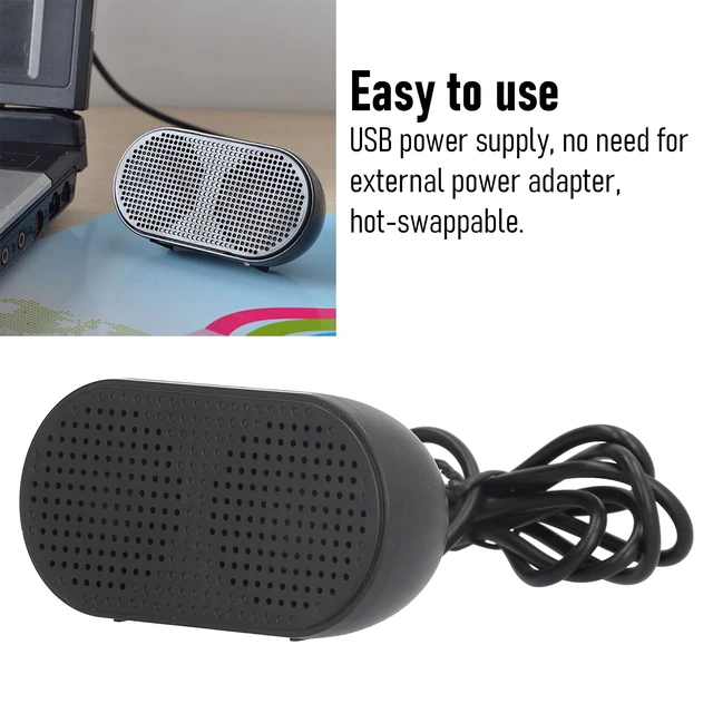 Alt view image 2 of 7 - Zerodis USB Computer Speaker, Small PC Sound Bar for Laptop Desktop Computer, Portable Stereo Speaker with USB Power, Plug and Play for Home Office Music Outdoor