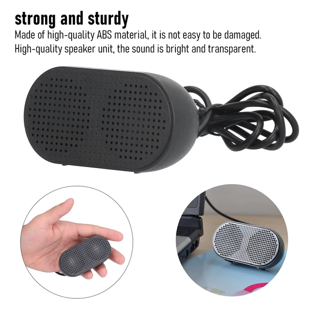Alt view image 3 of 7 - Zerodis USB Computer Speaker, Small PC Sound Bar for Laptop Desktop Computer, Portable Stereo Speaker with USB Power, Plug and Play for Home Office Music Outdoor