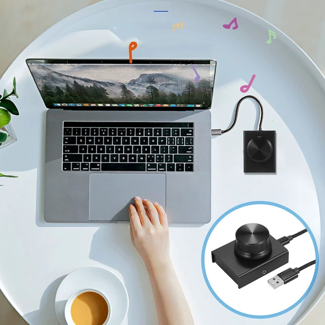 Alt view image 6 of 7 - ERYUE USB Volume Control Knob, USB Volume Control Knob One Key Mute Volume Controller for Computer Laptop Plug and Play PC Speaker Audio Adjuster Compatible with Win 10/8/ 7/ Vista/XP/Mac