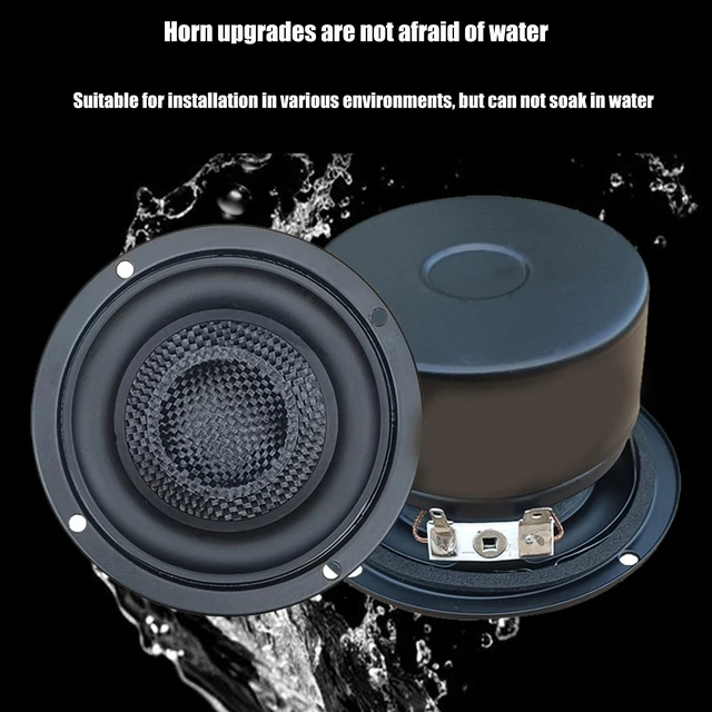 Alt view image 6 of 7 - Haoyull Waterproof 3inch Glass Fiber Cones Woofers Subwoofer HiFi Speakers, Low Frequency Powerful Bass, 4Ohm 25W