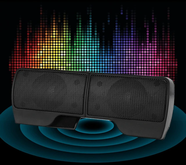Alt view image 4 of 7 - USB Mini Soundbar, Portable Soundbar Speaker with 3.5mm Plug, Desktop Audio Speaker for Laptop, PC, TV, Smartphone