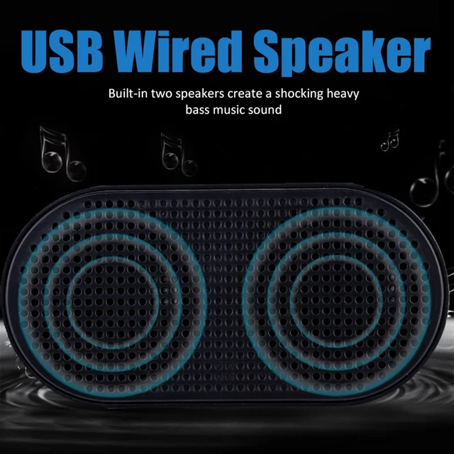 Alt view image 2 of 7 - Sorandy Mini Wire Speaker, Heavy Bass Music, Integrated Power Supply & Audio Cable, with Two Speakers for Desktop Computer, Notebook Computer, and Other Computers, Sorandy9g4f0yhcqn