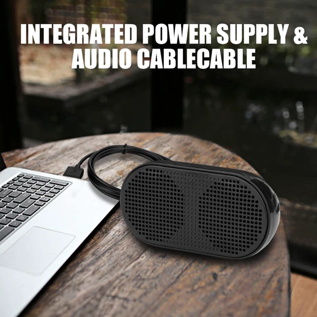 Alt view image 3 of 7 - Sorandy Mini Wire Speaker, Heavy Bass Music, Integrated Power Supply & Audio Cable, with Two Speakers for Desktop Computer, Notebook Computer, and Other Computers, Sorandy9g4f0yhcqn