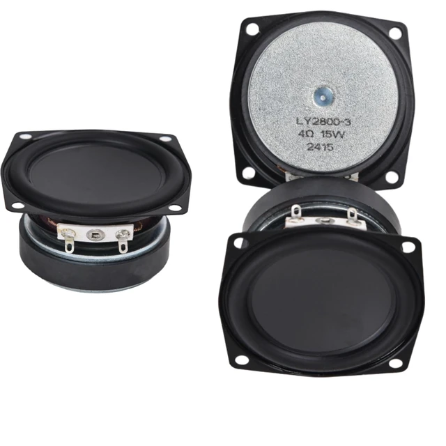 Alt view image 2 of 4 - 2Pcs 2-1/2" Full Range Waterproof Speakers 4 Ohm 15W Curved Edge Loudspeaker for Arduino