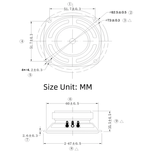 Alt view image 3 of 4 - 2Pcs 2-1/2" Full Range Waterproof Speakers 4 Ohm 15W Curved Edge Loudspeaker for Arduino