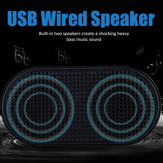 Alt view image 4 of 7 - SUNGOOYUE Portable USB Wired Speaker, Dual 4 1.5W Mini Speaker with Power Supply & Audio Multifunction USB Cable for Laptop Desktop