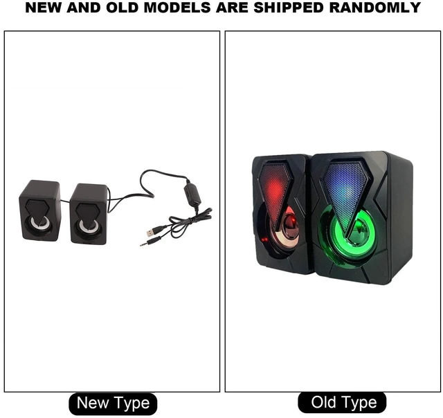 Alt view image 2 of 7 - Pomya Gaming Computer Speaker, Stereo Sound with Heavy Bass and RGB Light, USB Powered Desktop Speaker for PC Games and Movies