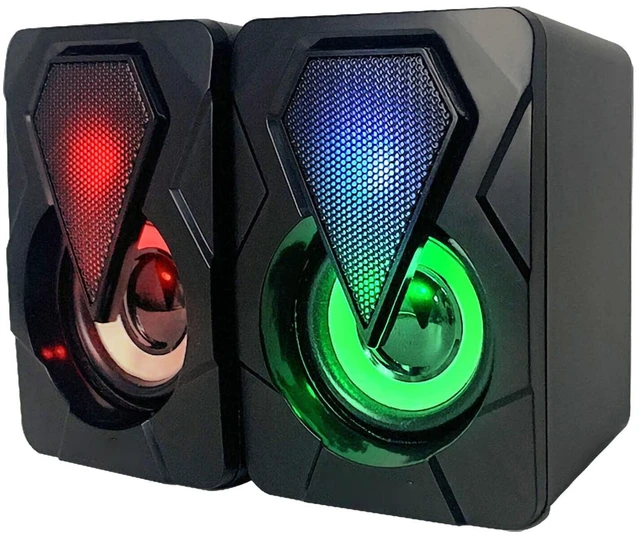 Main image of Pomya Gaming Computer Speaker, Stereo Sound with Heavy Bass and RGB Light, USB Powered Desktop Speaker for PC Games and Movies
