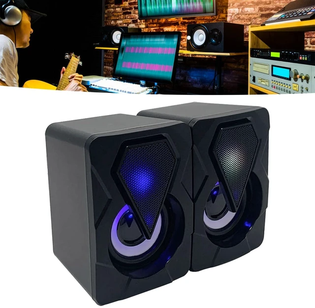 Alt view image 4 of 7 - Pomya Gaming Computer Speaker, Stereo Sound with Heavy Bass and RGB Light, USB Powered Desktop Speaker for PC Games and Movies