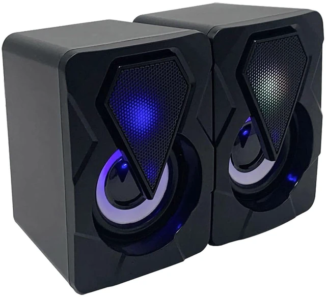 Alt view image 5 of 7 - Pomya Gaming Computer Speaker, Stereo Sound with Heavy Bass and RGB Light, USB Powered Desktop Speaker for PC Games and Movies