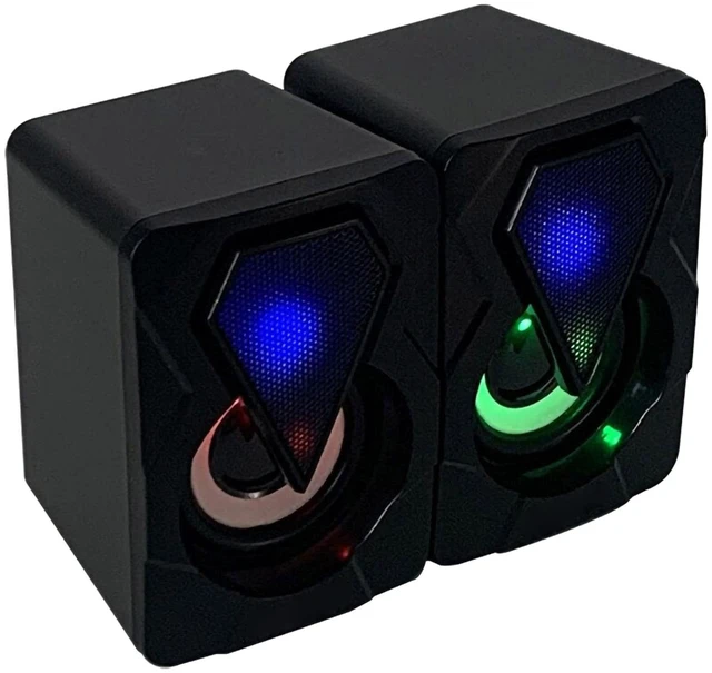 Alt view image 7 of 7 - Pomya Gaming Computer Speaker, Stereo Sound with Heavy Bass and RGB Light, USB Powered Desktop Speaker for PC Games and Movies