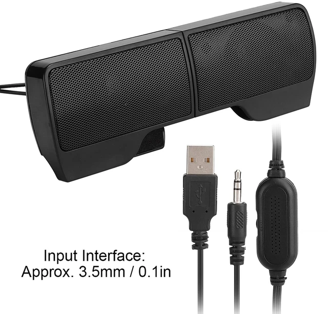 Alt view image 3 of 7 - Clip On Laptop Soundbar USB Mini Desktop Portable 2.0 Computer Accessories