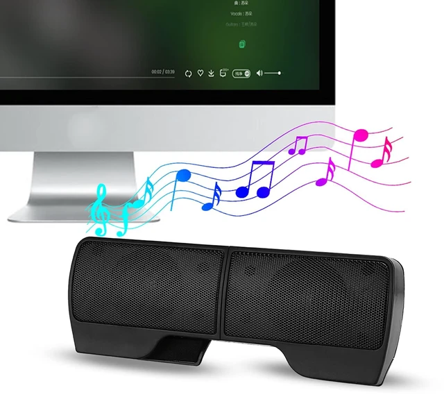 Alt view image 6 of 7 - Clip On Laptop Soundbar USB Mini Desktop Portable 2.0 Computer Accessories