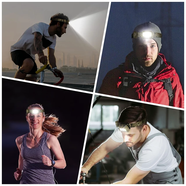 Alt view image 7 of 7 - EverBrite 350LM Rechargeable Headlamp with Red White Green Light | Tail Light, White Red Green Light, Memory Function, Dimmable Design, 7 Mode, 30° Tiltable For Trail Running, Camping, Hunting