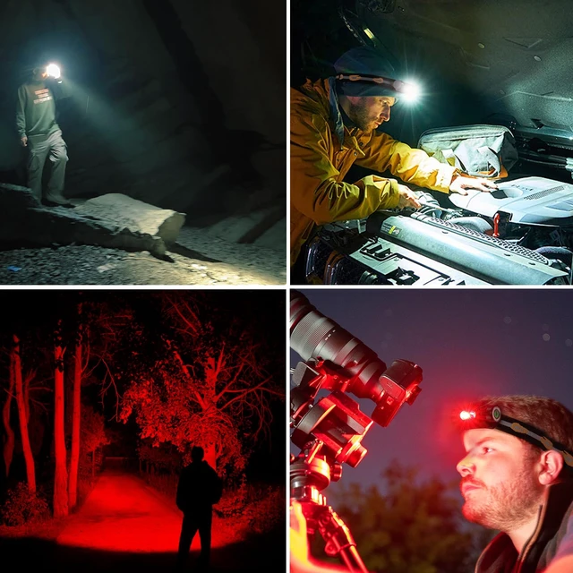 Alt view image 5 of 5 - sofirn H25LR Rechargeable LED Headlamp with Red Light, 90 High CRI | 5000K White LED & 660NM Red LED Waterproof Headlight
