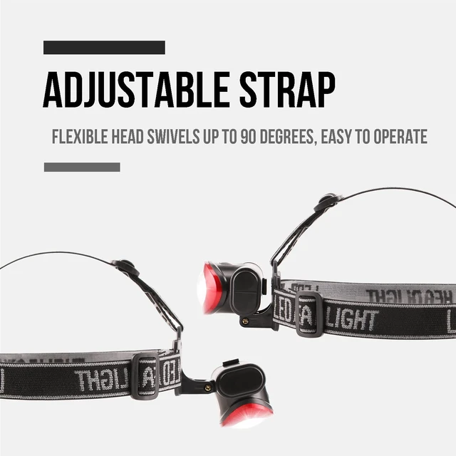 Alt view image 6 of 6 - Lichamp Headlamp, 10 Pack 12 LED 3 Mode Portable Head Lamp Flashlight, Outdoor Lightweight Durable Headlight for Running, Camping, Reading, Fishing, Hunting, Walking, Jogging, Black + Red Color