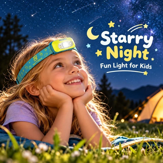Alt view image 5 of 7 - Kids Headlamp 1200mAh Boys Head Light Camping/Christmas/Halloween | Motion Sensor LED Head Light for Boys & Girls, USB-C Camping Gear, Waterproof, Hiking, Reading, Emergency Stocking Stuffers