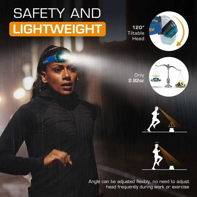 Alt view image 7 of 7 - EverBrite Rechargeable Headlamp, 2 Pack Head Lamp for Kids & Adults | White Red Green Light, 350 Lumen, Memory Function, 120° Tiltable, IP54 Waterproof, Lightweight for Camping, Emergency Use