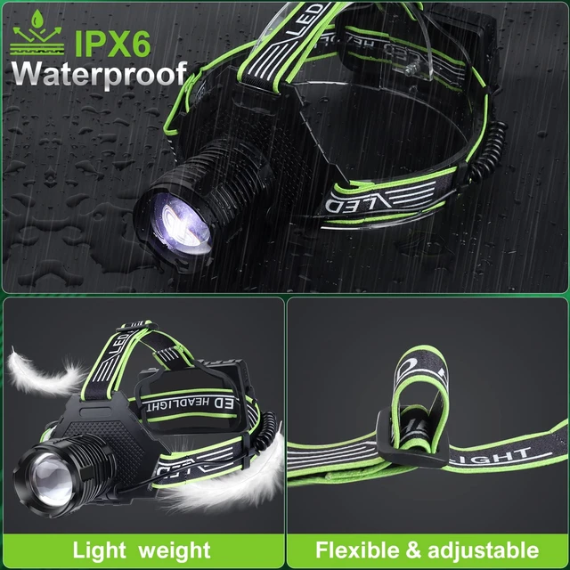 Alt view image 7 of 7 - Bud K Rechargeable LED Headlamp, 1000 Lumens Super Bright Headlamp Flashlight with Motion Sensor, 5 Modes, 135°Adjustable, IPX7 Waterproof Head Lamp for Camping, Running, Climbing, Hiking