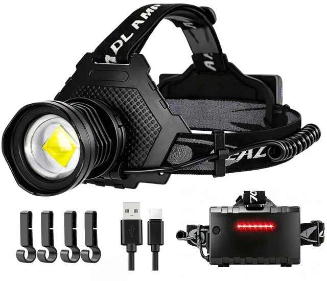 Main image of Mavtrail LED Headlamp Rechargeable, 99000 High Lumen Super Bright Headlight | 95 Hours Long Lasting, 12 Modes & Adjustable Focus Head Flashlight, IPX7 Waterproof Head Lamps for Adults, Camping, Hiking