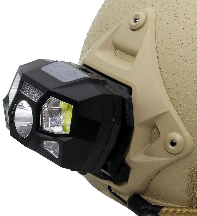 Main image of JOAXOR Tactical Helmet Light Flashlight,800 Lumen Ultra-Light Bright LED Rechargeable Helmet Light with White Red Light Waterproof Motion Sensor Head Lamp,5 Mode for Outdoor Camping Running Hiking
