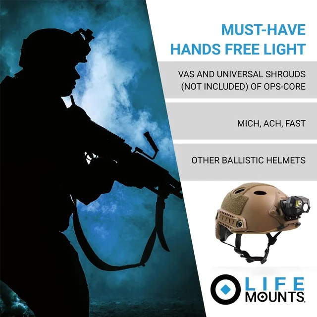 Alt view image 7 of 7 - JOAXOR Tactical Helmet Light Flashlight,800 Lumen Ultra-Light Bright LED Rechargeable Helmet Light with White Red Light Waterproof Motion Sensor Head Lamp,5 Mode for Outdoor Camping Running Hiking