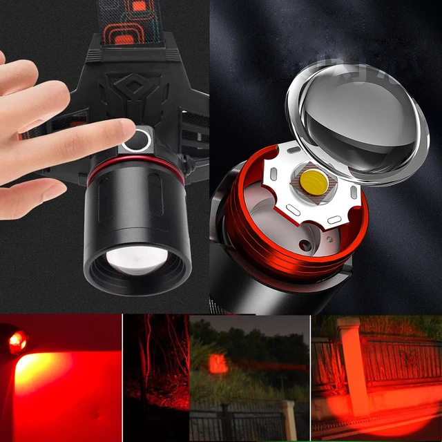 Alt view image 7 of 7 - GRACETOP Red Light Headlamp, Zoomable 3-Mode LED Head Lamp | with Adjustable Angle for Camping, Hiking, Fishing, Reading and Night Activities