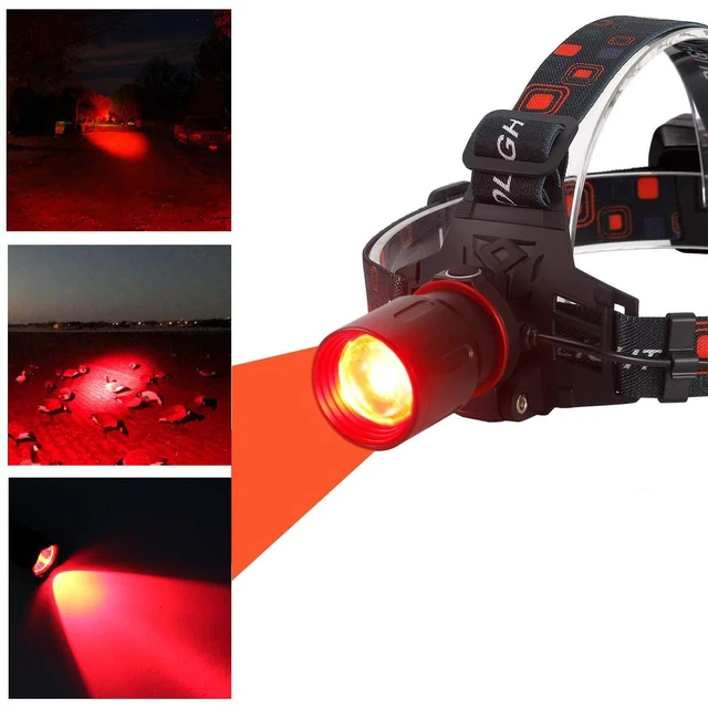 Alt view image 2 of 7 - GRACETOP Red Light Headlamp, Zoomable 3-Mode LED Head Lamp | with Adjustable Angle for Camping, Hiking, Fishing, Reading and Night Activities