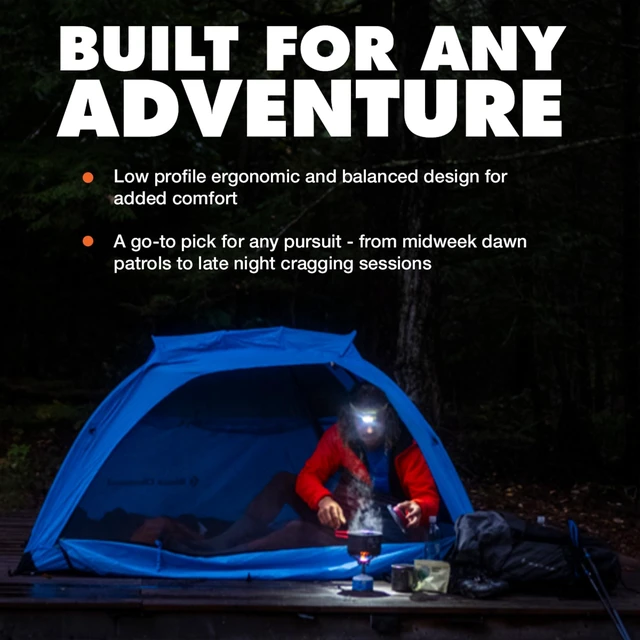 Alt view image 5 of 5 - BLACK DIAMOND Spot 400 Headlamp, AAA Powered, Dimmable, Waterproof, BD Azul | 400 lumens, red night vision, Brightness Memory, PowerTap, battery meter tracks runtime, dual-fuel compatibility
