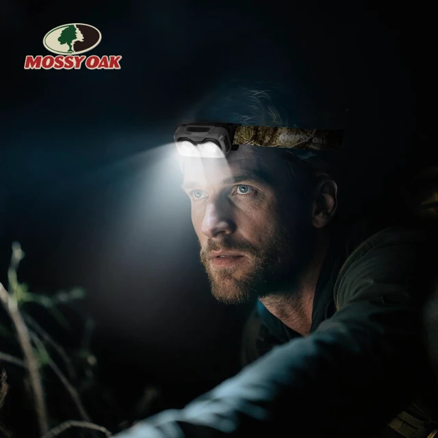 Alt view image 2 of 7 - 600 Lumens Rechargeable Headlamp, with White Red Light Mode | White Red Light, Memory Function, Dimmable Design, Lightweight, Non-Slip Band, Waterproof, For Hunting, Camping, Emergency