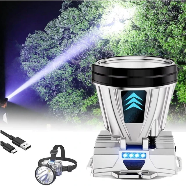 Main image of PINSAI Super Bright Headlamp High Power Headlight LED Rechargeable Motion Sensor Hunting Head lamp Flashlight Spotlight Waterproof Light for Outdoor Fishing Camping Hiking
