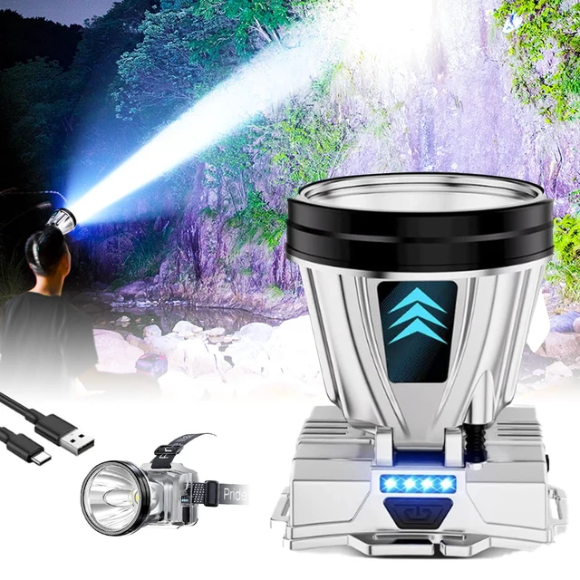 Alt view image 2 of 7 - PINSAI Super Bright Headlamp High Power Headlight LED Rechargeable Motion Sensor Hunting Head lamp Flashlight Spotlight Waterproof Light for Outdoor Fishing Camping Hiking