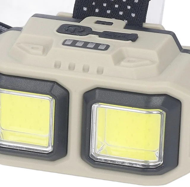 Alt view image 7 of 7 - JAOCDOEN LED COB Headlamp, Super Bright USB Rechargeable Lightweight Headlamp with Motion Sensor, Battery Level Display for Outdoor Hiking Fishing, Mounted Flashlight