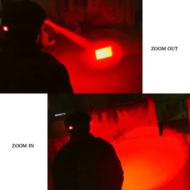 Alt view image 2 of 7 - Rechargeable Red Light Headlamp, Super Bright LED Headlamp with Zoomable | Waterproof, 3 Modes, Motion Sensor Red Hunting Headlights for Night Vision, Aviation, Fishing