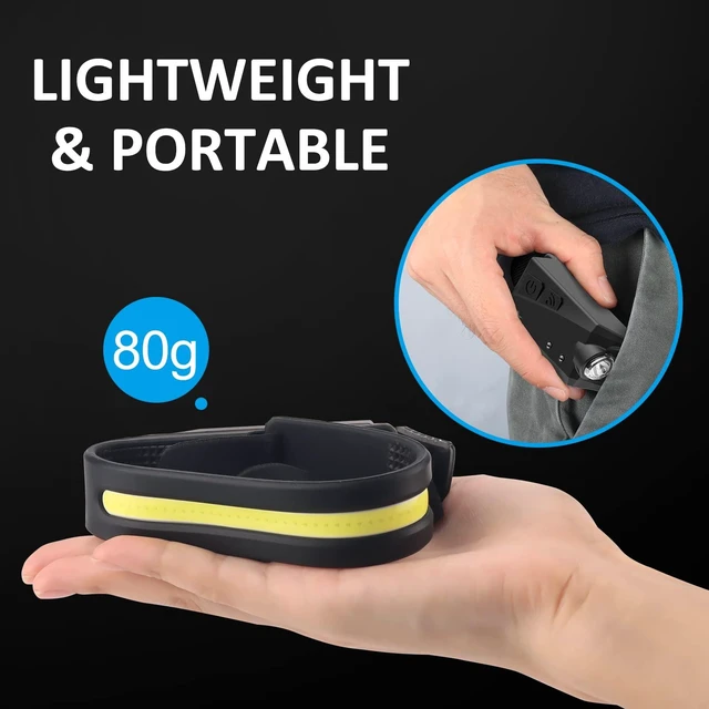 Alt view image 7 of 7 - Pristar Rechargeable LED Headlamp with 230° Beam 5 Modes Head Lamp | Motion Sensor 350 Lumen Lightweight Head Light Flashlight for Outdoor Camping Hiking Running Travel, Pack of 4 Headlight