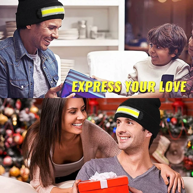 Alt view image 6 of 7 - Easymaxx Rechargeable Headlamp Beanie, 1200LM Winter Hat with Light | Wide beam, 6 modes, red rear light, 410 hr runtime, washable acrylic blend for dog walking and outdoor work, gifts for men