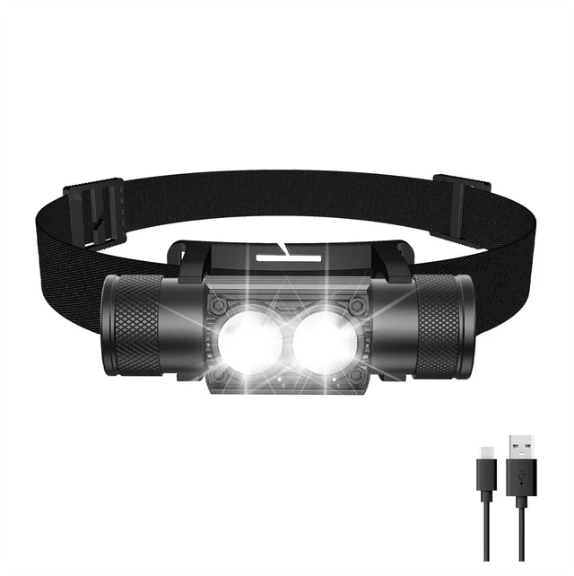 Main image of Gsvyaniv Rechargeable Headlamp, 1200 Lumen Super Bright Lightweight 0.25 lb Headlamp-3200mAh 7-65H Lighting time, IPX4 Waterproof Head Lamp for Dog Walking, Camping, Hiking & Hard Hats