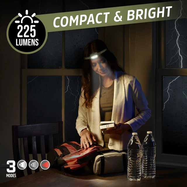 Alt view image 2 of 7 - Energizer LED Rechargeable Headlamp, Headlamp with Red Light, 2-Pack | Hands-free light, camping headlamps, 3 modes, USB charging, emergency light