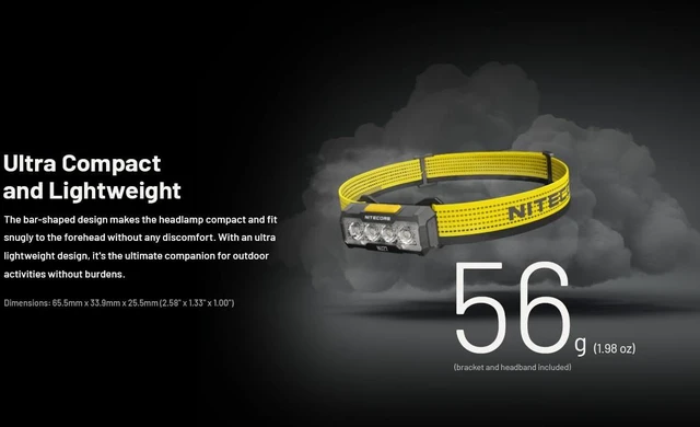 Alt view image 7 of 7 - Nitecore NU27 600 Lumens Running Camping Headlamp, USB-C Rechargeable with Warm, Neutral and Cool White Lights, Red Light, Including NitecoreS Sticker (Black)