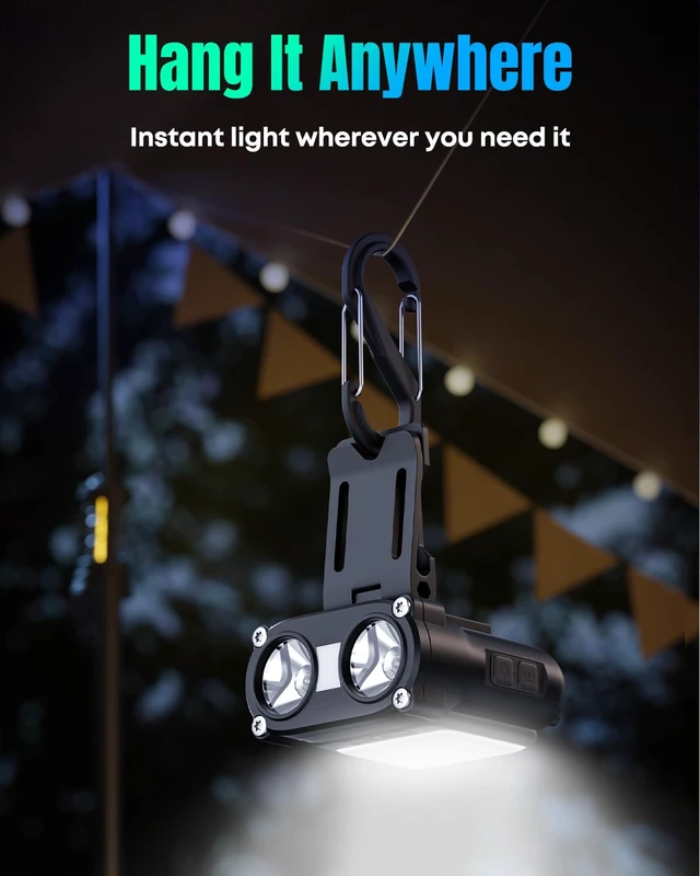 Alt view image 6 of 7 - Pawfly 2 Pcs LED Hard Hat Light, 800Lm Ultra Bright Hat Clip Light, Rechargeable Headlamp, Dimmable Hat Lights Clip on, 180° Adjustable Clip on Cap Lights Waterproof for Running, Hunting & Cycling