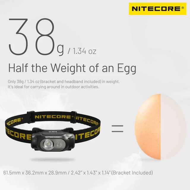 Alt view image 3 of 7 - Nitecore HA11 240 Lumen Ultra Lightweight AA Headlamp Dual Beam Headlight Tag (Normal Headband)