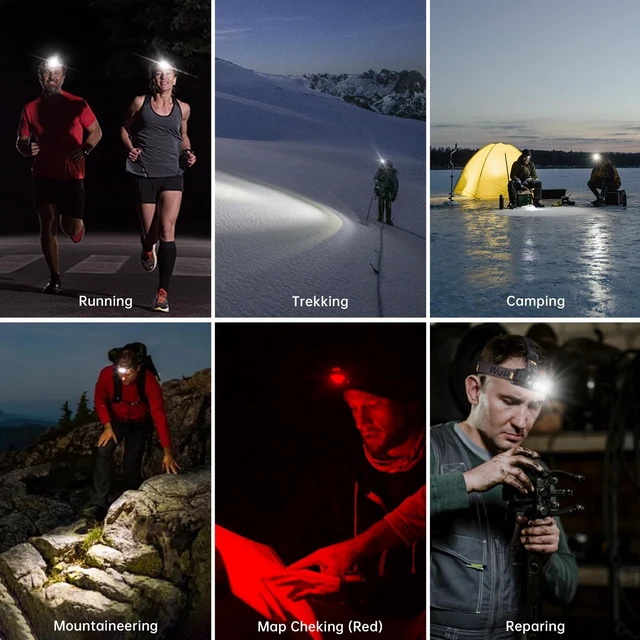 Alt view image 7 of 7 - Wurkkos HD50 4000lm LED Headlamp, Rechargeable Hard Hat Light | Aviation aluminum, 4000lm dual-beam spotlight and floodlight, High CRI 90+, ideal for hard hat work and outdoor camping.