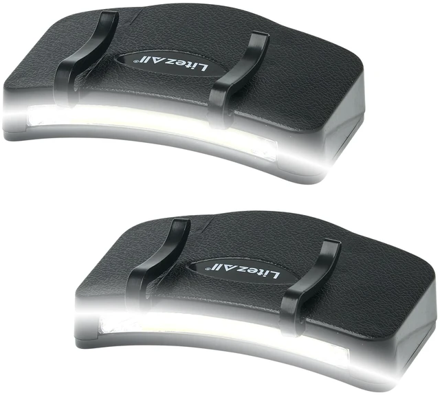 Main image of LitezAll Clip On Cap Light Headlamp - Bright LED Cap Light for Hands Free Outdoor Work, 2 Pack