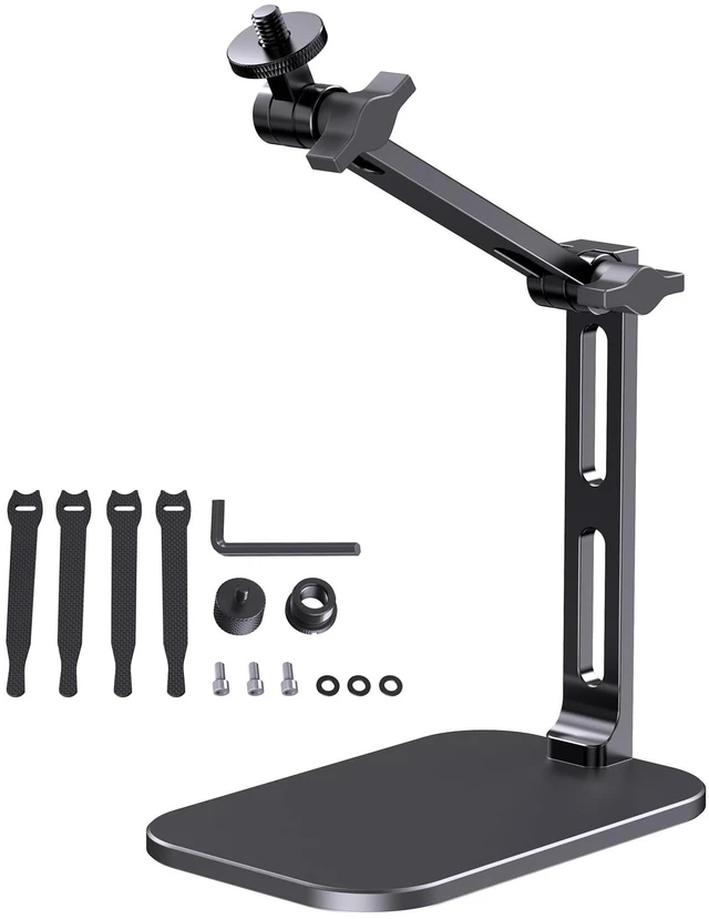 Main image of Desktop Heavy Duty Mic Arm Stand with Silent Mute Knob for Shure SM7B | 2.68lbs Max Heavy Duty Microphone Mount Boom Arm, Compatible with Rode PodMic, for Podcast Gaming Streaming Office Desk Setup
