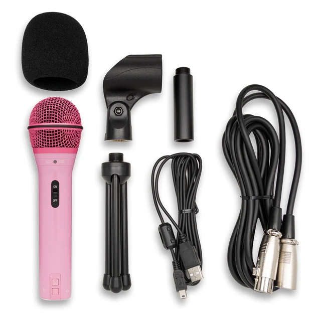 Alt view image 5 of 5 - SAMSON Q2U USB and XLR Handheld Dynamic Microphone | Cardioid Polar Pattern for Podcasting and Live Streaming Pink